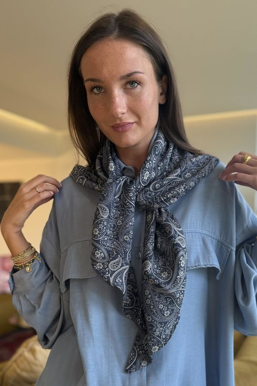 Paisley Park Triangle Neckerchief Denim & Stone **